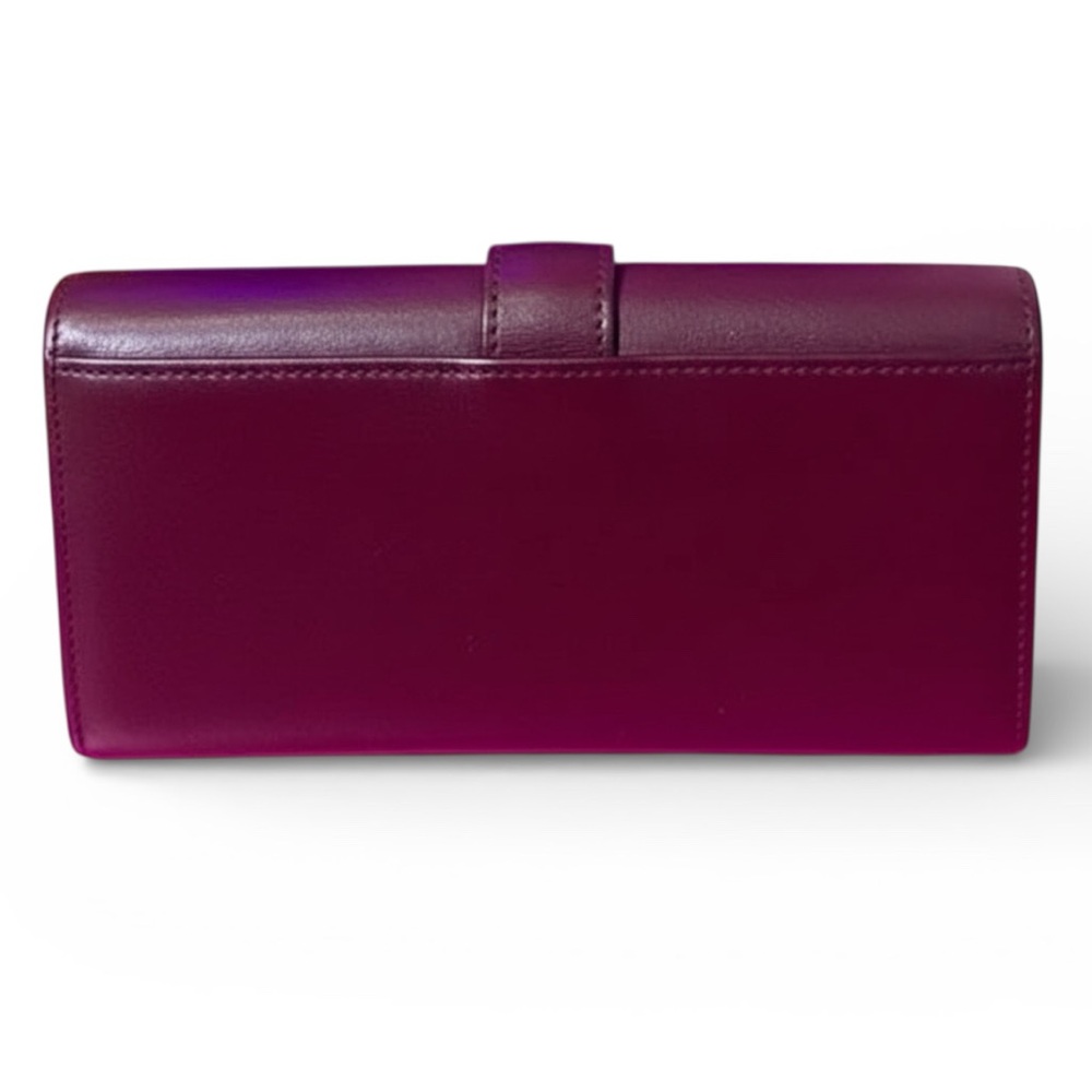 GUCCI Maroon w/Silver Hardware Leather Long Wallet, EUC - Picture 5 of 16